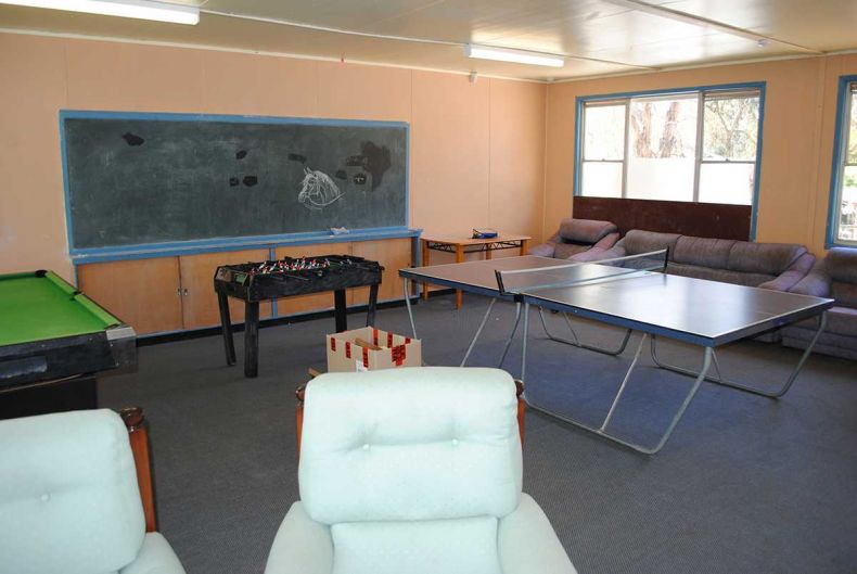Large recreation room with plenty of games to keep the kids happy